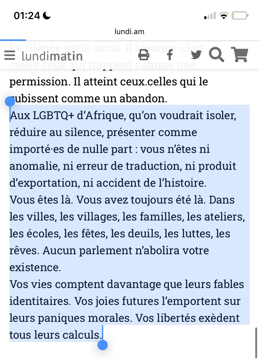 wegotthep4ce's tweet photo. article qui décrit sans remords la manière dont les décoloniaux finissent par soutenir les pires politiques homophobes meurtrières à force de vouloir remonter à des racines précoloniales
La plume est acerbe, et à raison. https://t.co/3onxPTMbaF