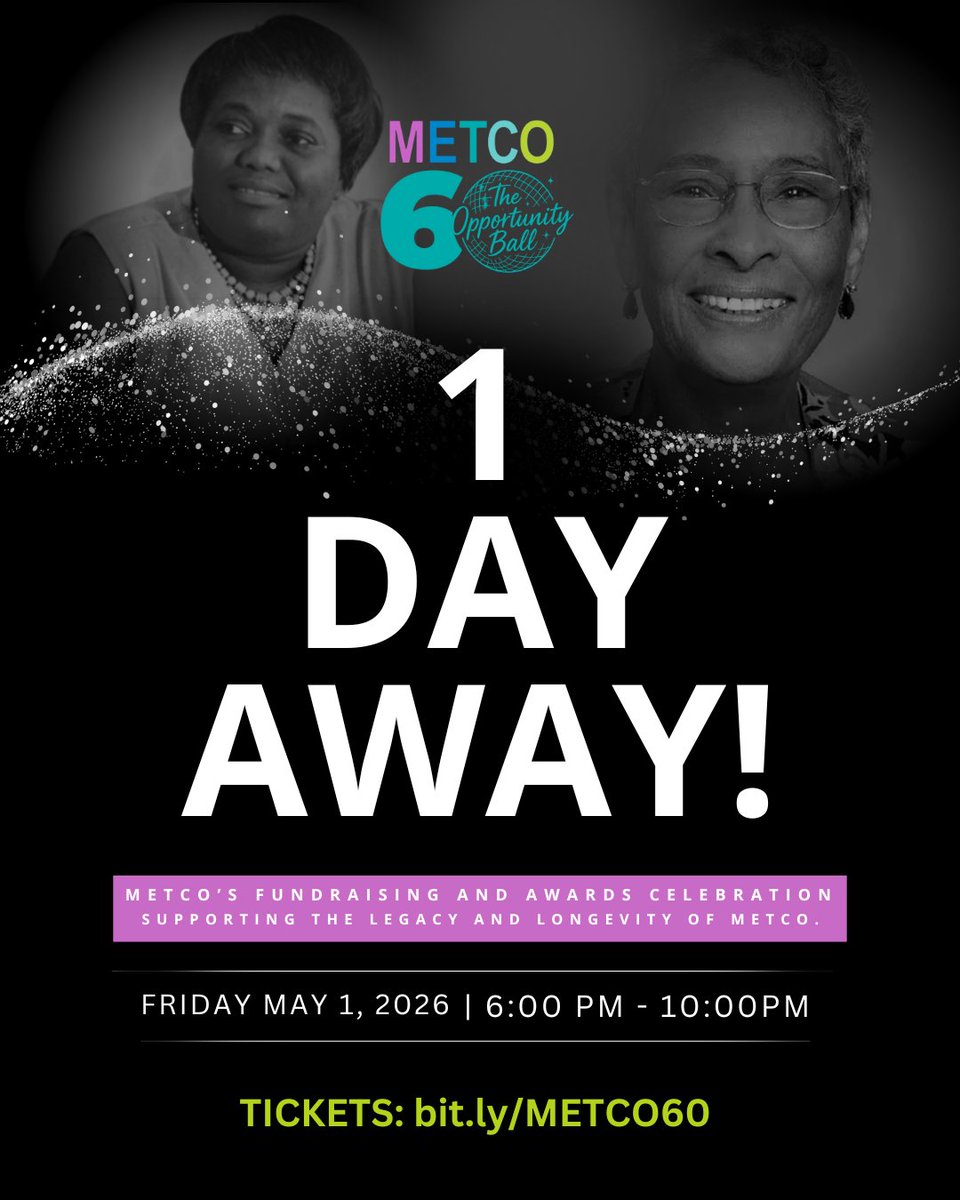 METCOIncHq's tweet photo. TOMORROW! The Opportunity Ball will be an evening of celebration, recognition, and purpose! Be in the room.
.
.
It's not too late! Grab your ticket by visiting https://t.co/qQkGDUH8RQ or click the link in our bio
#OneMETCO https://t.co/z0np8Zco20