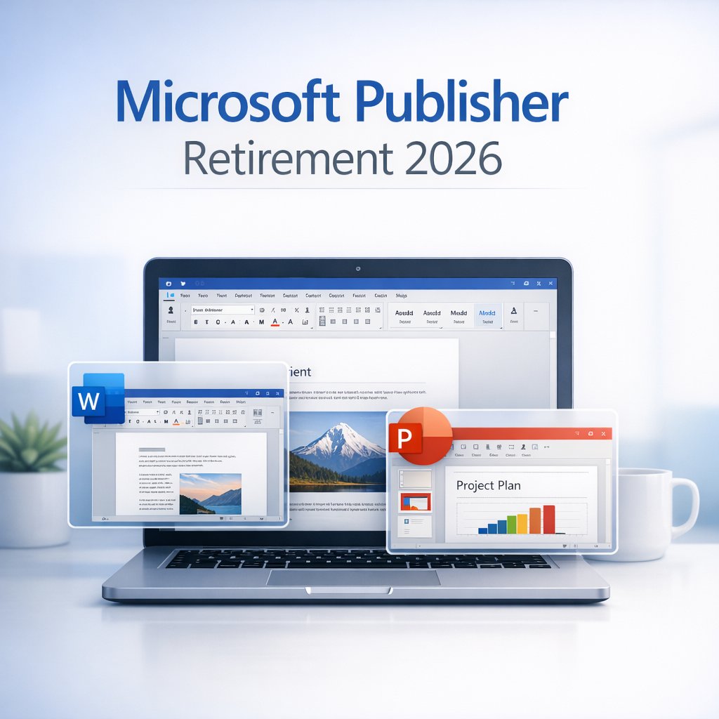 TCCJvl's tweet photo. Microsoft is retiring Publisher on Oct 1, 2026.

If you use it:
-Convert files to PDF/Word
-Transition to Word or PowerPoint

Don't risk losing access to your content.

https://t.co/DRqYmbUEuD https://t.co/Wc3pv3T90c