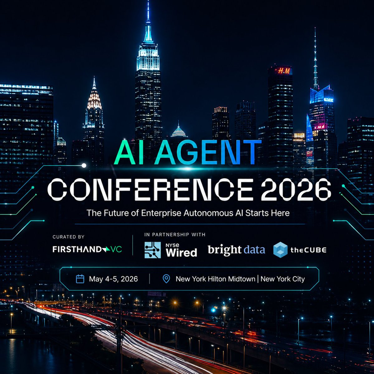 piercecolman's tweet photo. Getting pumped for the AI Agent Conference in NYC! Let me know if you are going!