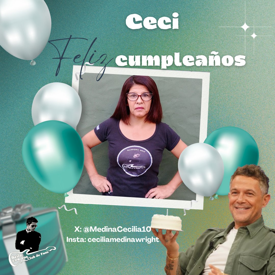 Hoy cumple años nuestra socia
<a href="/MedinaCecilia10/">Medina Cecilia</a>
Deseamos que pases un muy bonito día , somos muy felices de tenerte en nuestro hermoso Club.
 Te queremos!! @alejandrosanz súmate al saludo 🎂#CumpleañosSanzero #Fams #BailoConVos #FelizCumple #CumpleSociasBailo