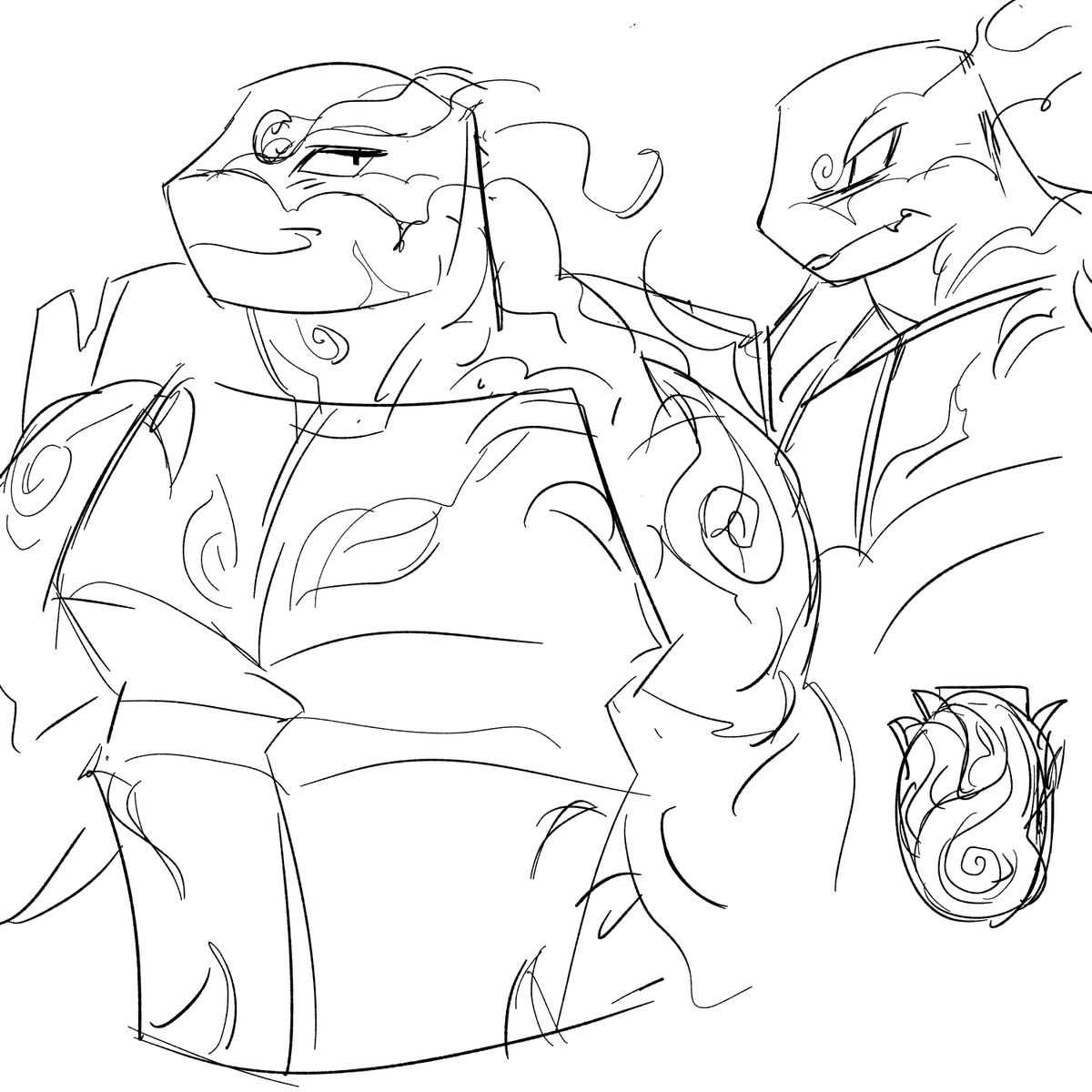 altadesik's tweet photo. I'm too scared of posting doodles on main now but I'm watching #tmnt 2003 and it's peak? https://t.co/yjQM1W0cyN