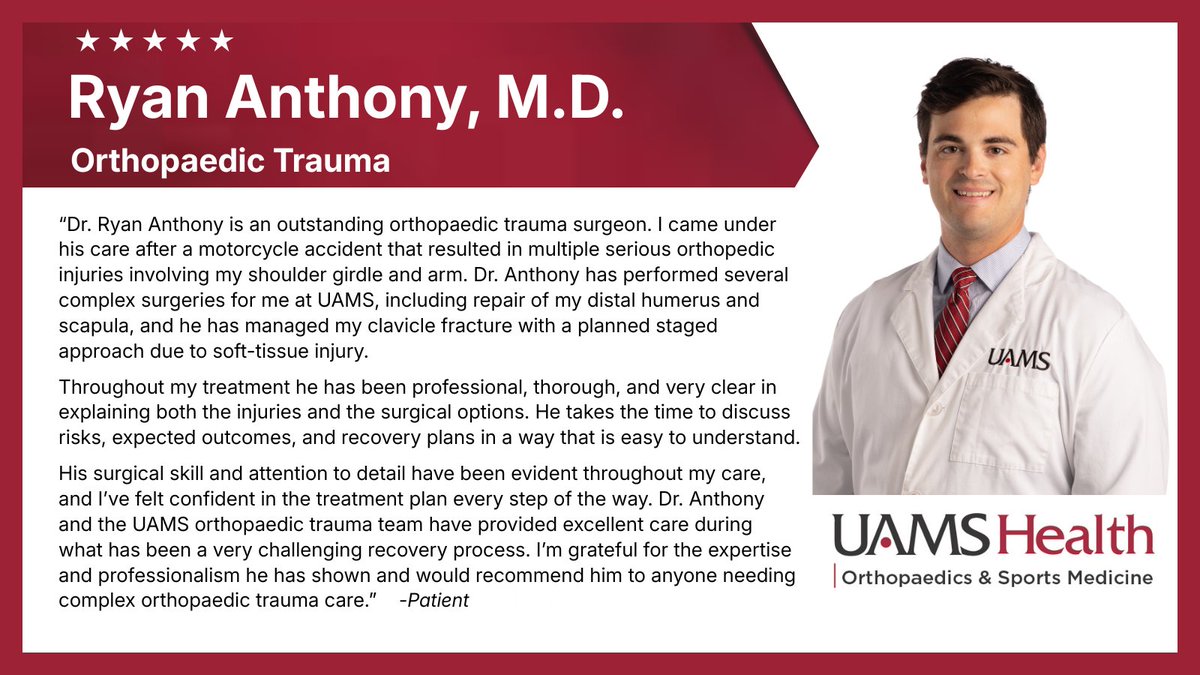 UAMS Health Orthopaedics & Sports Medicine tweet media
