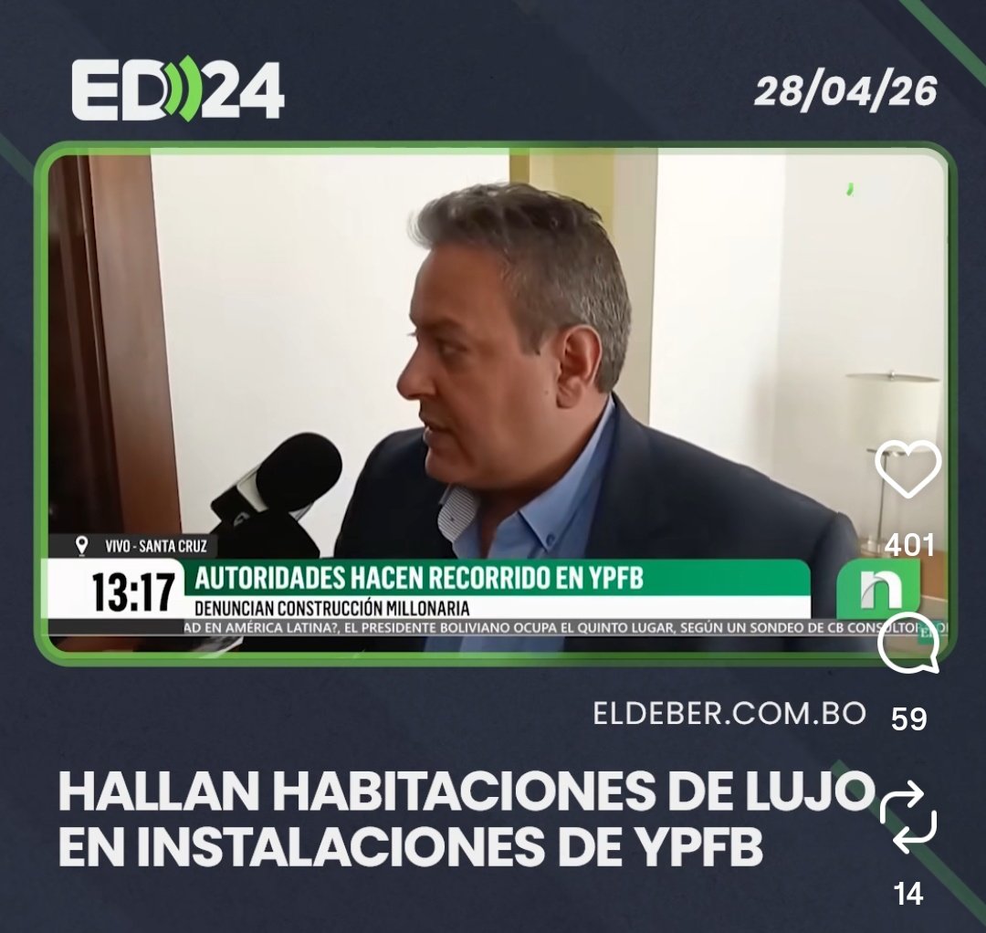Tenían un motel de lujo para coger dentro de YPFB, algo que ya sabían hace meses pero lo van soltando poco a poco porque se necesita vender más humo y hasta ahora no tenemos un solo responsable.