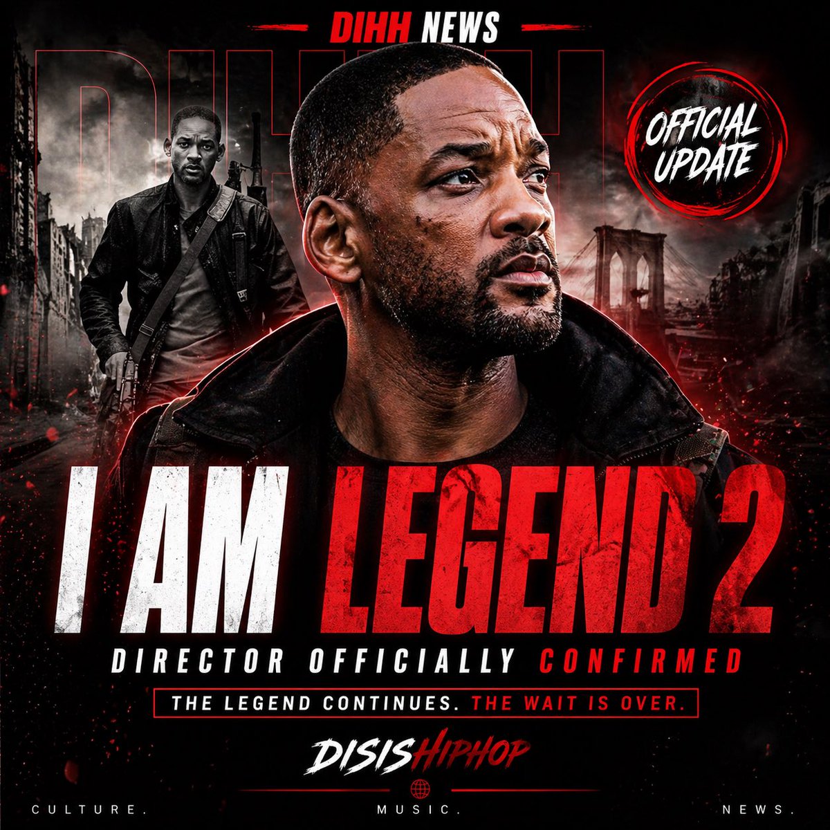 They finally bringing it back… 👀🔥

Nearly 20 years after I Am Legend, a sequel is officially in development with Steven Caple Jr. tapped to direct for Warner Bros. 🎬

After his work on Creed II and Transformers: Rise of the Beasts, expectations just went way up…

The real
