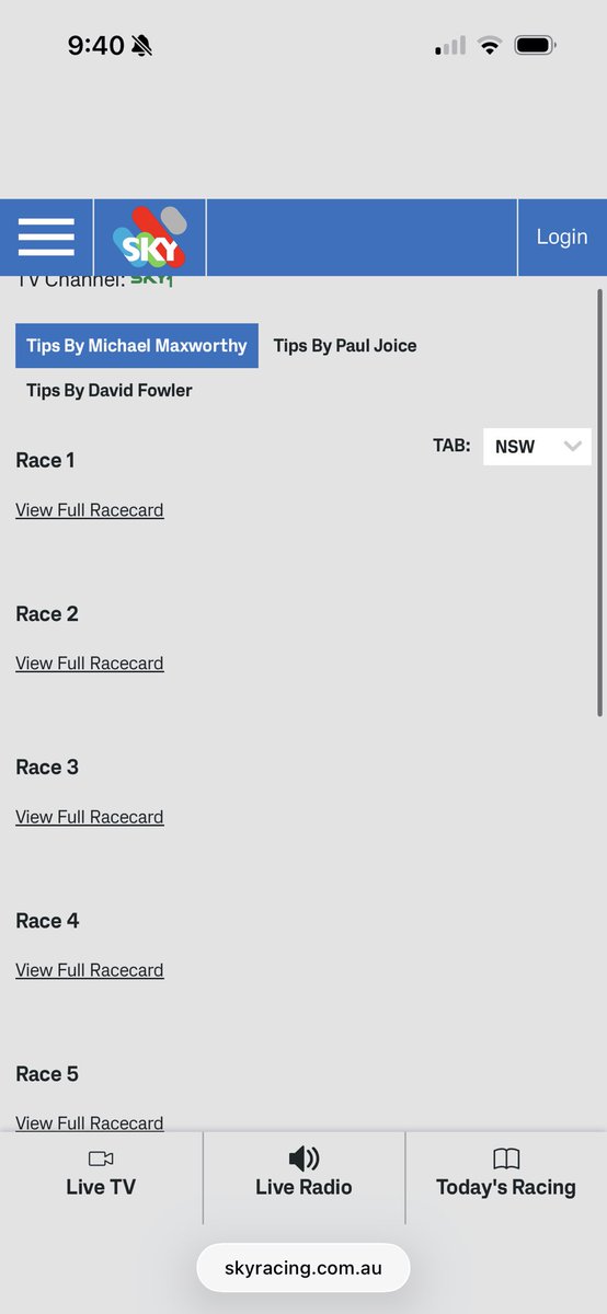 camfen10's tweet photo. @SkyRacingAU hey fyi this is how your tip pages are currently displaying. https://t.co/dtku69fFXi