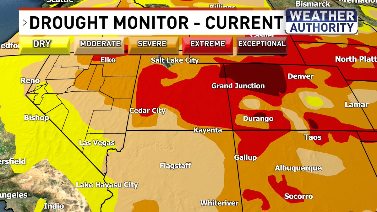 BillBellis's tweet image. We are long overdue in the rain department. Our last measurable rain in Las Vegas was all the way back on February 19th.
Drought conditions are popping back up across southern #Nevada
Lake Mead is down 9 feet since March 1st 🙏
@News3LV @NWSVegas #WeatherAuthority #Vegas
