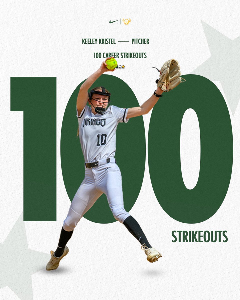 HVCCVIKINGS's tweet photo. 100 Ks for Kristel!💪

Vikings pitcher Keeley Kristel gets her 100th career strikeout in her freshman season for the Vikes!
#hvccvikings @HVCC_Softball https://t.co/jWdYT8TGcA