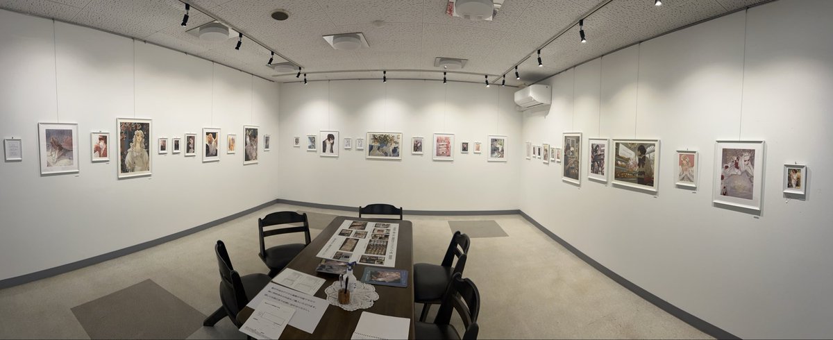 Refreplaza's tweet photo. いよいよ展示も明日までとなりました。本日が最後の祝日となります。どうぞ多田由美の世界をご堪能ください！
#多田由美 #イラスト #イラスト展 #倉吉市 https://t.co/wm3Eb9BL4A