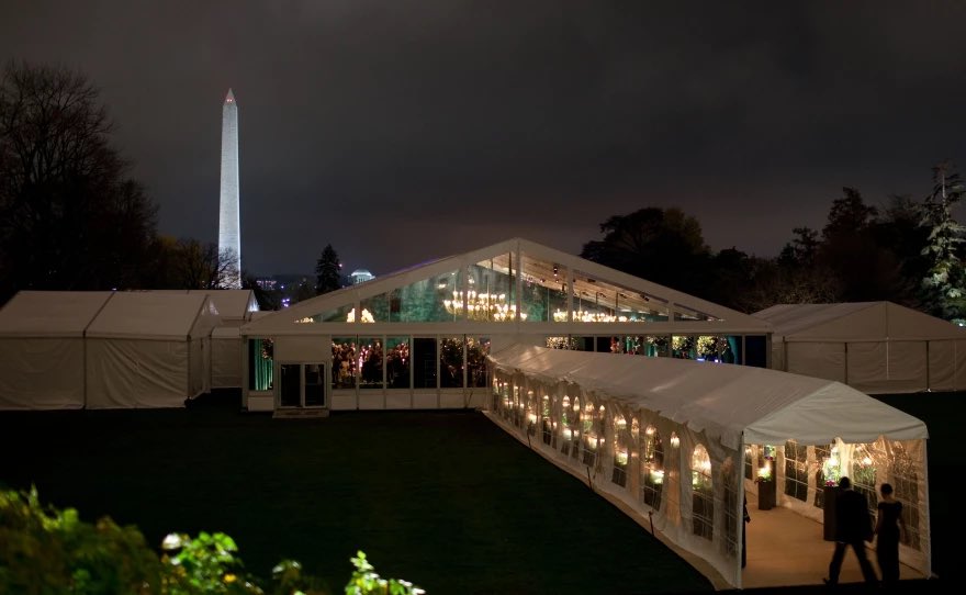 Today our Nation is hosting a State Dinner in a Pop-Up Tent, outside in the White House backyard for King Charles,

That’s medieval times stuff right there!
Shameful!

FYI: Setting up temporary tents for large White House state dinners costs at least $1 million or more per event.