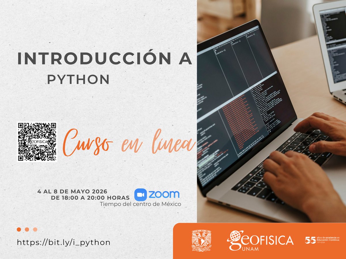 GeofisicaUNAM's tweet image. ¿Quieres aprender Python para Ciencia de Datos?

Aprende a programar, analizar datos y automatizar tus tareas de investigación. Curso en línea

Más información: bit.ly/i_python

#Python #DataScience #Ciencia #Coding #CursoOnliner