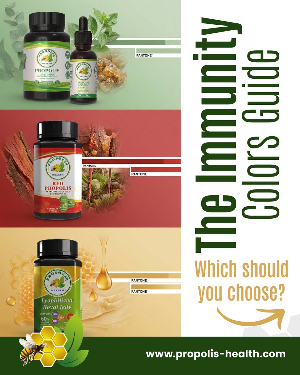 propolishealth_'s tweet image. 🌿✨ Nature in colors: which protection does your body need today? 🐝
Strengthen 💪, renew 🔬, or upgrade your mind 🧠✨.
🟢 Green Propolis 🛡️
🔴 Red Propolis 🌊
🟡 Royal Jelly 👑
Choose yours 👉 link in bio 🔗
#NaturalHealth #Wellness
