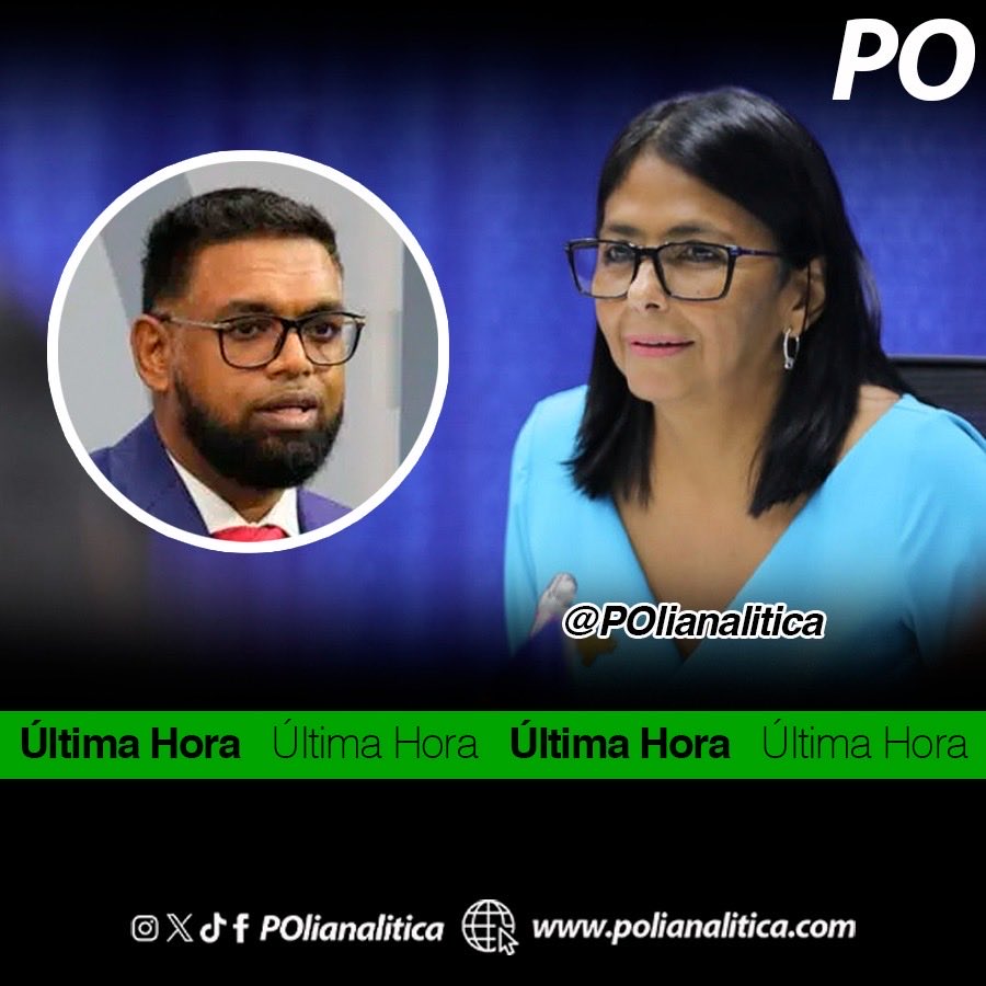 polianalitica's tweet image. 🇬🇾🇻🇪 #ÚltimaHora 🇻🇪🇬🇾

🟢 Irfaan Ali condenó ante la CARICOM que Delcy Rodríguez utilice un broche del territorio venezolano que incluye el Esequibo.

📌 @EFEnoticias #Guyana #Venezuela #Urgente