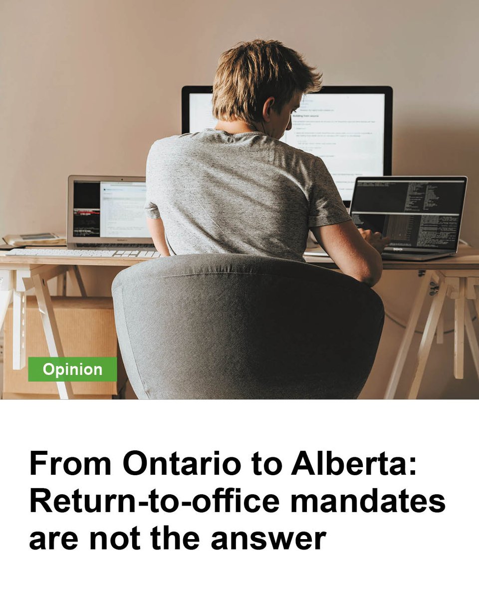 Runnermag's tweet image. #OPINION: From Ontario to Alberta: Return-to-office mandates are not the answer

Most Canadians don’t want to return to full-time in-office work — so why should they?

ow.ly/Q1Im50YRinI

 #ReturnToOffice #WorkFromHome #RemoteWork
