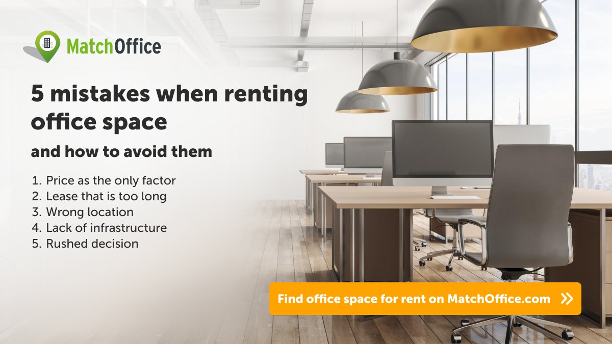 MatchOffice's tweet photo. 5 mistakes when renting office space 👇

1️⃣ Price only → hidden costs
2️⃣ Lease too long → no flexibility
3️⃣ Wrong location → daily impact
4️⃣ Weak infrastructure → slows work
5️⃣ Rushed decision → costly mistakes
Explore office space for rent on https://t.co/vdIMJlOOj5 https://t.co/qMWw2W4jEo