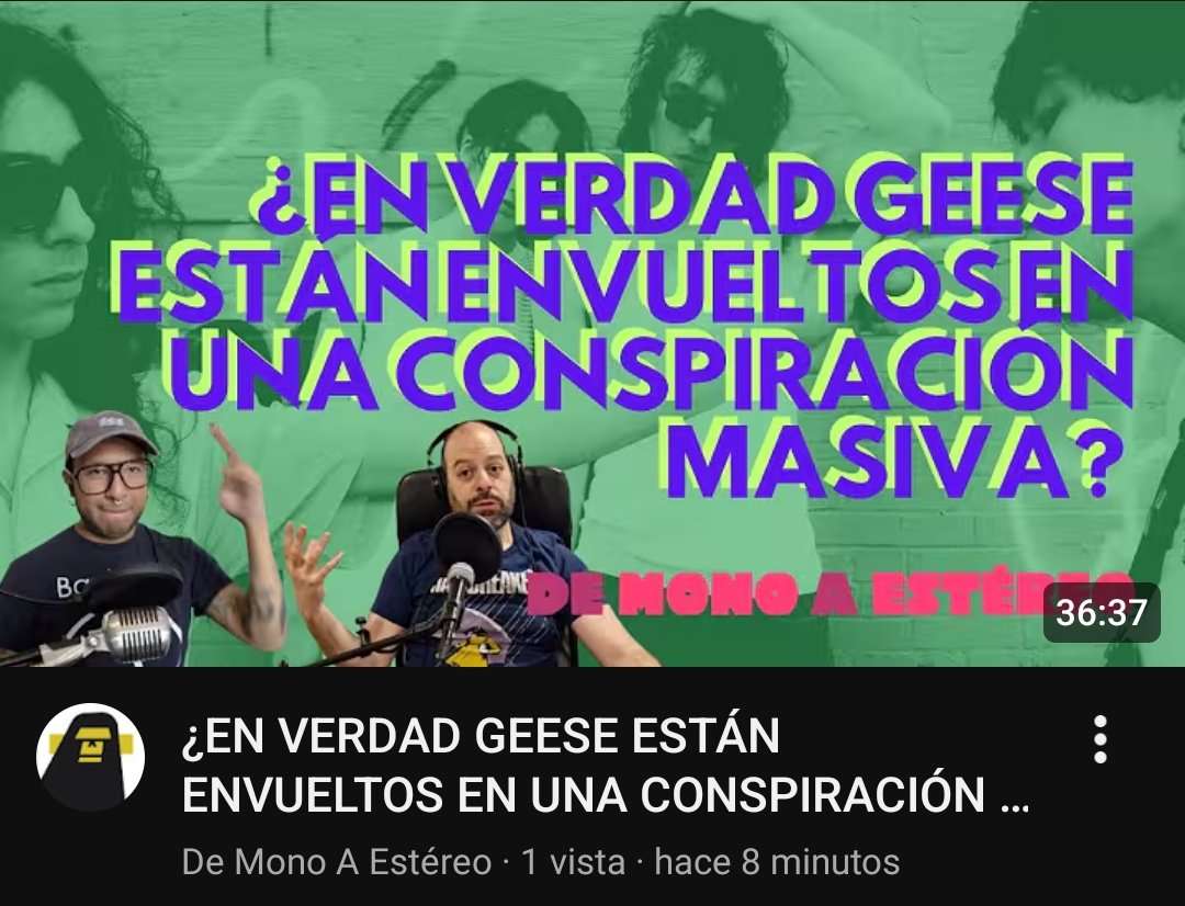 ArturoUriza's tweet photo. Hay nuevo episodio de De Mono A Estéreo y en esta ocasión platicamos sobre teorías de conspiración musicales, específicamente la más reciente sobre Geese

Vayan a echar ojo 👀

https://t.co/YxoXnMv1ag https://t.co/Kv0POl4s6L