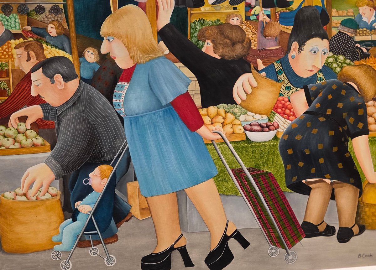 AHaglington's tweet image. Very much enjoyed the #BerylCook #Art #Exhibition at #TheBox in #Plymouth today! 
Am sure she'd be thrilled for her work to make so many people smile!