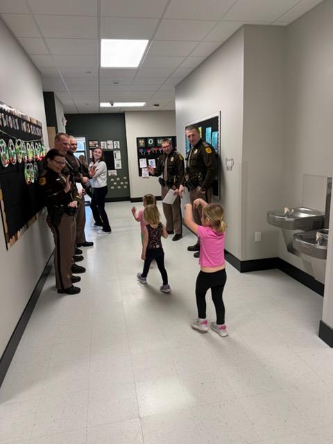 TrooperEser's tweet photo. Troopers made a special stop to visit some kids at Sunflower Child Care. I am not sure who enjoyed this visit more, the kids or the troopers! https://t.co/IFjXblknYV