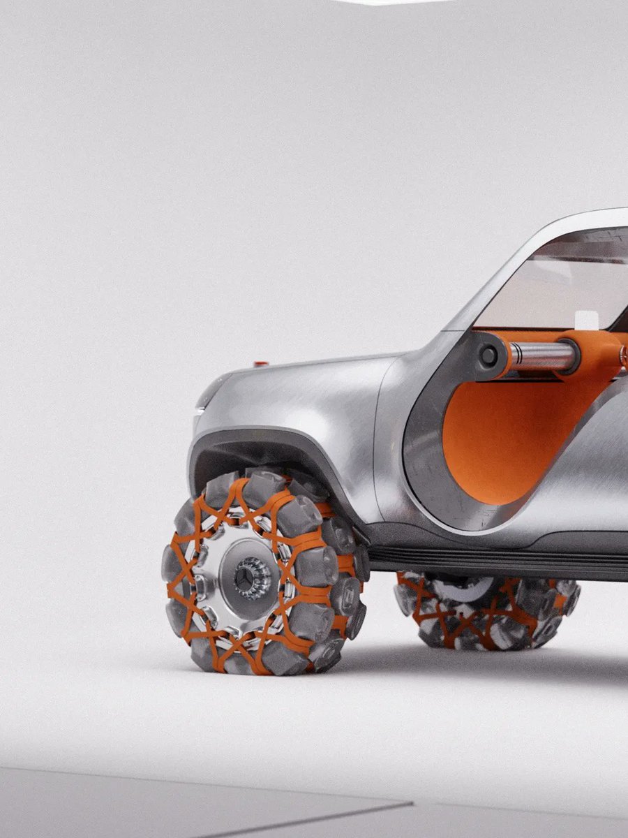 Obsidian_Auto's tweet photo. A Mercedes-Benz concept off-road vehicle, likely a futuristic iteration inspired by the G-Class or Ener-G-Force design Designed by IG {adam_csesznok}. 🩶🧡 https://t.co/foLia1Umpj