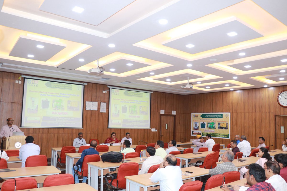 CSIRCRRI's tweet image. Delighted to inform a #Training program successfully conducted @CSIRCRRI on “Design Construction &amp;amp; Quality Control in Flexible Pavement” for MPPWD engineers, April 20-24, 2026
#skilldevelopment 
#CRRI #MPPWD