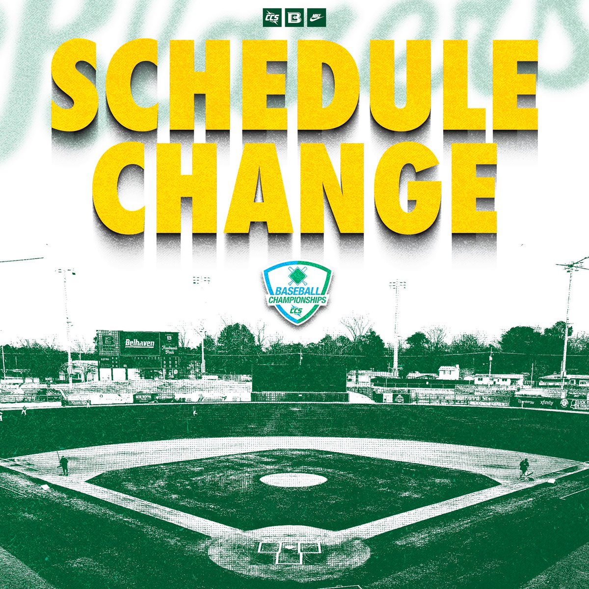 BelhavenBSB's tweet image. SCHEDULE UPDATE

Our CCS Tournament first round game will now begin at 10:00 AM tomorrow

#GoGreen