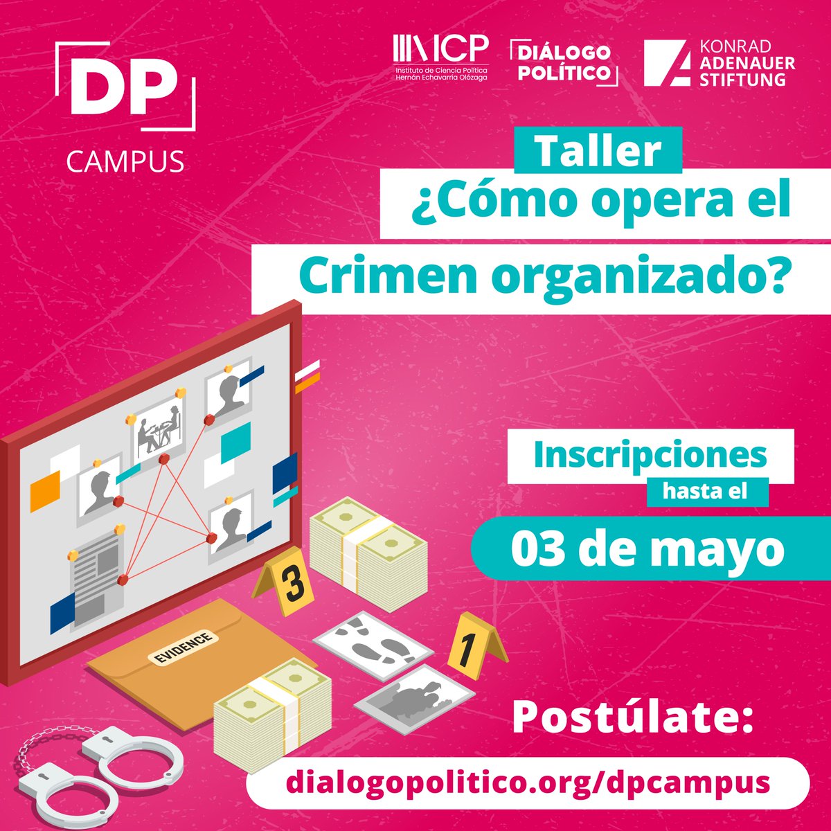 dplatinoamerica's tweet photo. 150 becas completas para comprender cómo funciona el crimen organizado. 

Formación para quienes toman decisiones, asesoran políticas y analizan la seguridad en América Latina.

Postula hasta el 03/05.