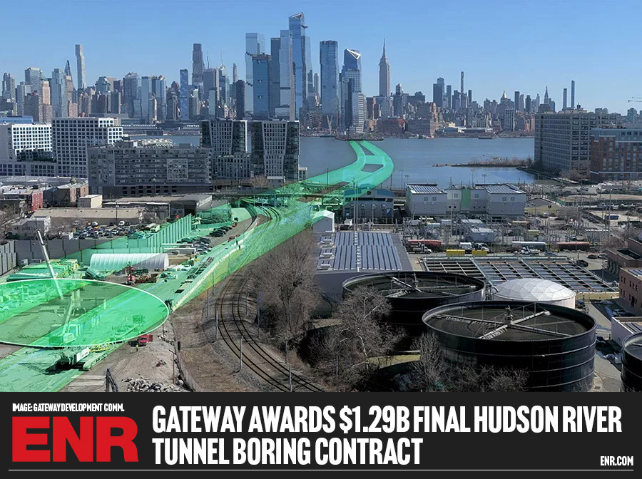 ENRnews's tweet image. The biggest piece of the Gateway Program Hudson Tunnel Project just moved forward—signaling more than another contract award.
➡️ Read more: brnw.ch/21x21e2
▪️Image: Gateway Development Commission
#construction #infrastructure