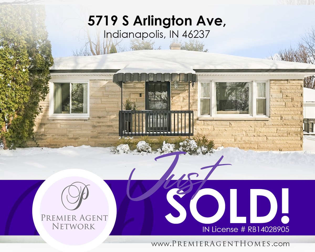 PremierAgentN's tweet image. ** Sold **
5719 S Arlington Ave, Indianapolis, IN 46237 | $245,000
SFR | 2 beds • 1 bath • 1,073 sqft • 0.77 acre lot
Sold by Robert VanHook with Premier Agent Network IN, LLC

#Indianapolis #IN #Indiana #IndianaHomes #IndianaLiving  #PremierAgentNetwork