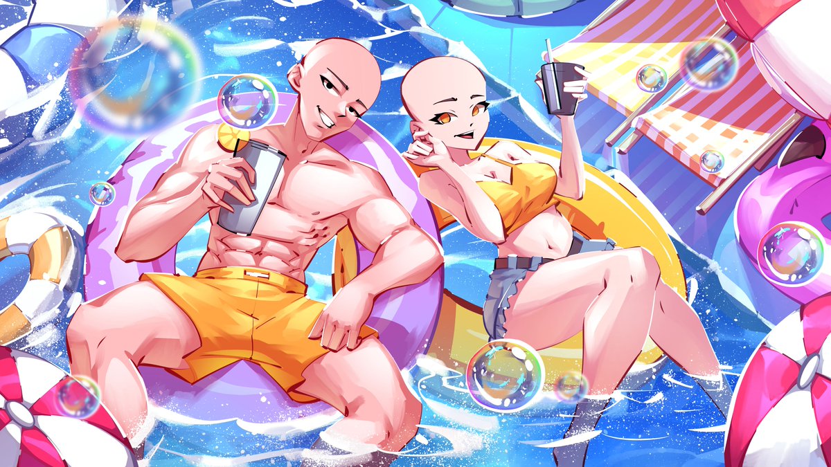 kachikokana2's tweet image. Doneeee!!!!!
really love the bubble, and first time i try to draw bubbles (❤️ ω ❤️)

#artmoots #smallartist #ArtistOnTwitter