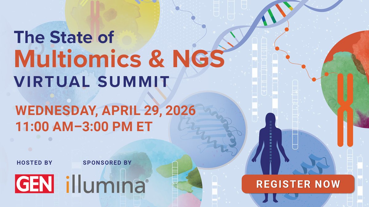 GENbio's tweet image. April 29 is coming up fast. Grab your free spot at GEN's State of Multiomics &amp;amp; NGS Virtual Summit before the date sneaks up on you. Spatial biology, NGS platforms, proteomics, and more—all in one afternoon. hubs.li/Q04cypJ50 | Sponsored by @Illumina
#Multiomics #NGS