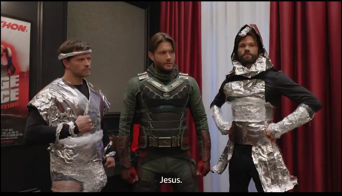 FangasmSPN's tweet image. Will I stop watching this over and over any time today? Unlikely. #TheBoys #Supernatural #SupernaturalReunion @JensenAckles @jarpad @mishacollins ❤️