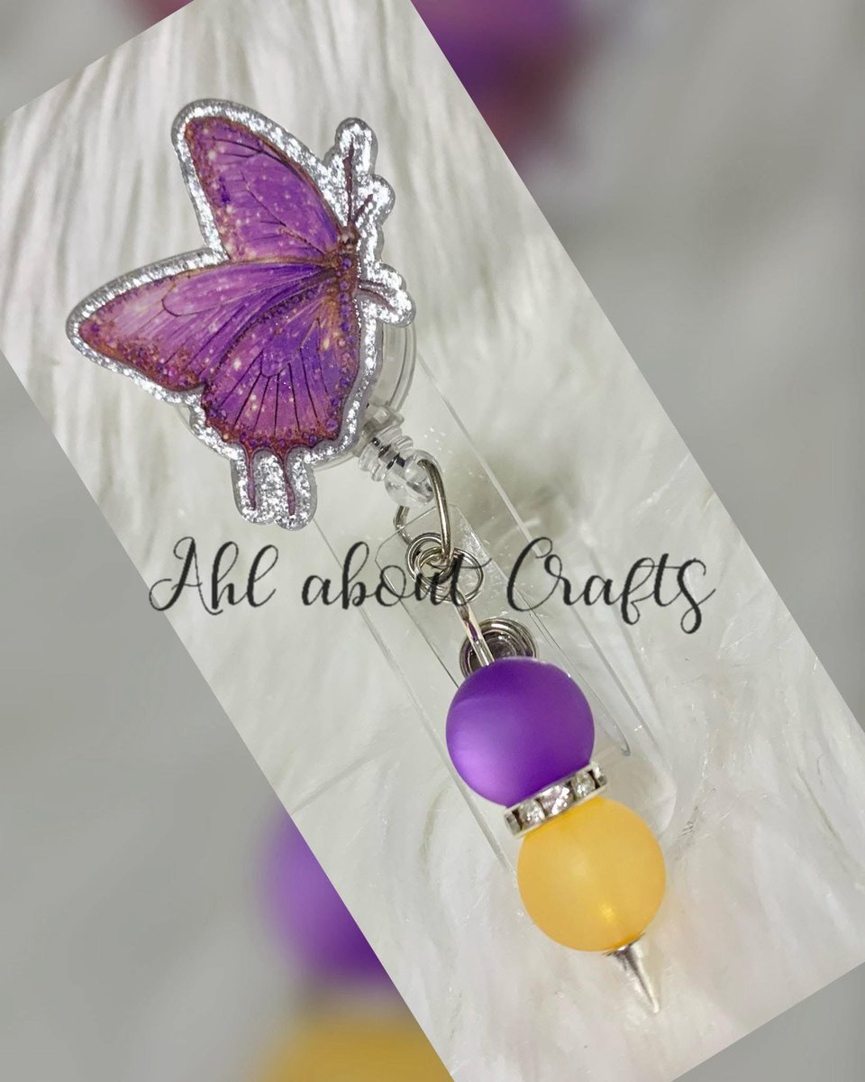 DaniAhl7's tweet image. Purple Butterfly with a small hint of Orange in it Badge Reel
Available in alligator clip or belt clip
#butterflies
#nurses
#summervibes
#giftsforher
#giftforher

ahlaboutcraftsbydani.etsy.com/listing/448812…