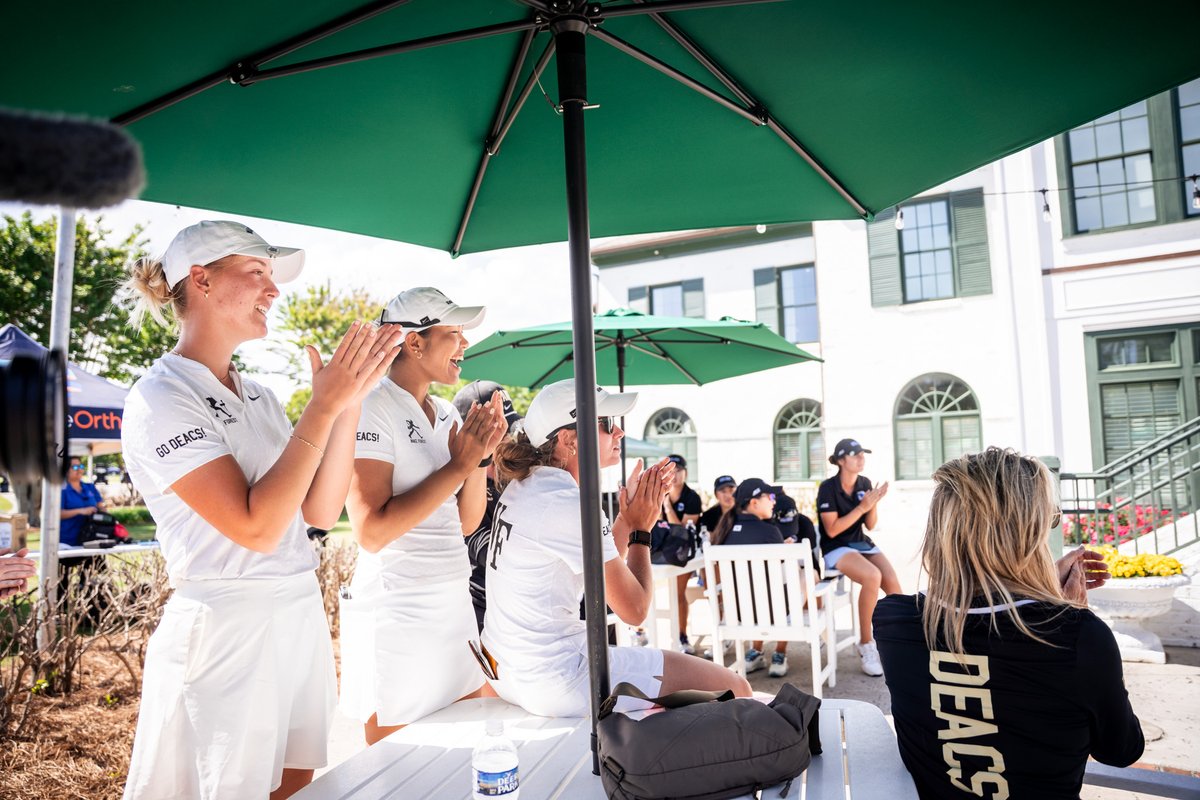 WakeWGolf's tweet image. Looking forward to more moments like these in the postseason ✨ Tune in tomorrow to 𝐆𝐨𝐥𝐟 𝐂𝐡𝐚𝐧𝐧𝐞𝐥 at 4 p.m. as we find out our location for NCAA Regionals 📺