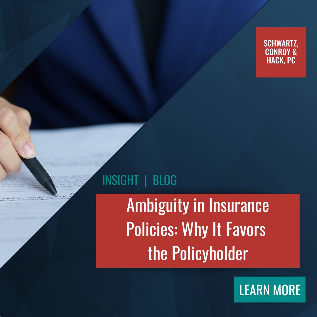 schlawpc's tweet photo. Ambiguity in insurance policies often favors policyholders.

Courts interpret unclear terms to protect insureds, especially when expectations are reasonable. 

Learn how this impacts business insurance disputes in our latest blog: https://t.co/S2YIuR1xAl https://t.co/U4zgz3I2lw