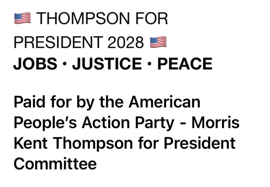 Thompson for President 2028 tweet media