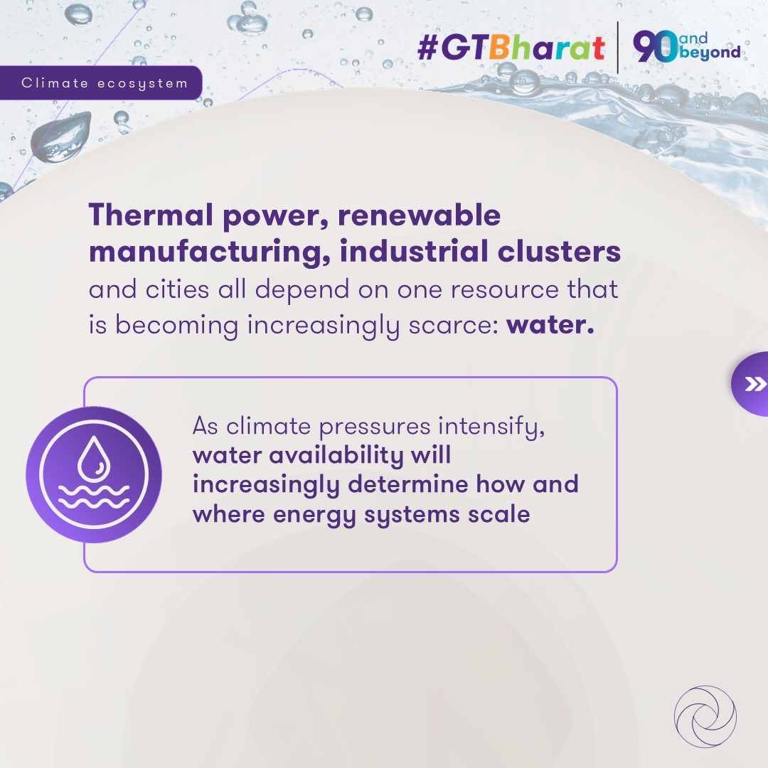 GrantThorntonIN's tweet image. #GTonEcosystems | Water is emerging as a critical factor in the energy transition. Our Partner, Amit Kumar, shares why integrating water, energy and climate-resilient infrastructure is critical for the next phase of the transition.

#WaterSecurity #Sustainability #ESG #Energy