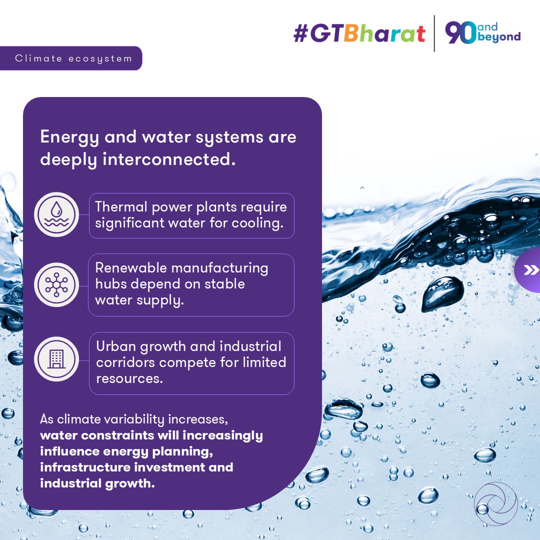 GrantThorntonIN's tweet image. #GTonEcosystems | Water is emerging as a critical factor in the energy transition. Our Partner, Amit Kumar, shares why integrating water, energy and climate-resilient infrastructure is critical for the next phase of the transition.

#WaterSecurity #Sustainability #ESG #Energy