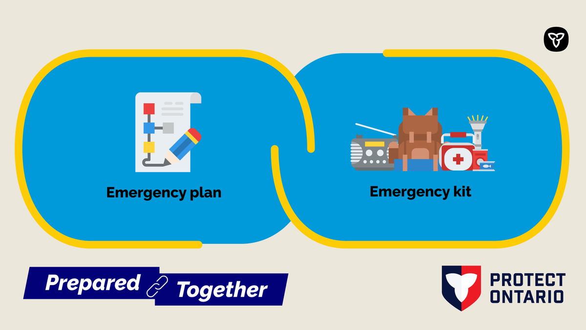 AugustaFire's tweet photo. Emergency preparedness starts with the basics!
Step 2: Build an emergency kit
Your emergency kit should have the essentials to keep your household safe and self-sufficient for up to 3 days.
When we're #PreparedTogether, we #ProtectOntario: https://t.co/65xdnxfrra
#EPWeek2026 https://t.co/69jLhRZtE4