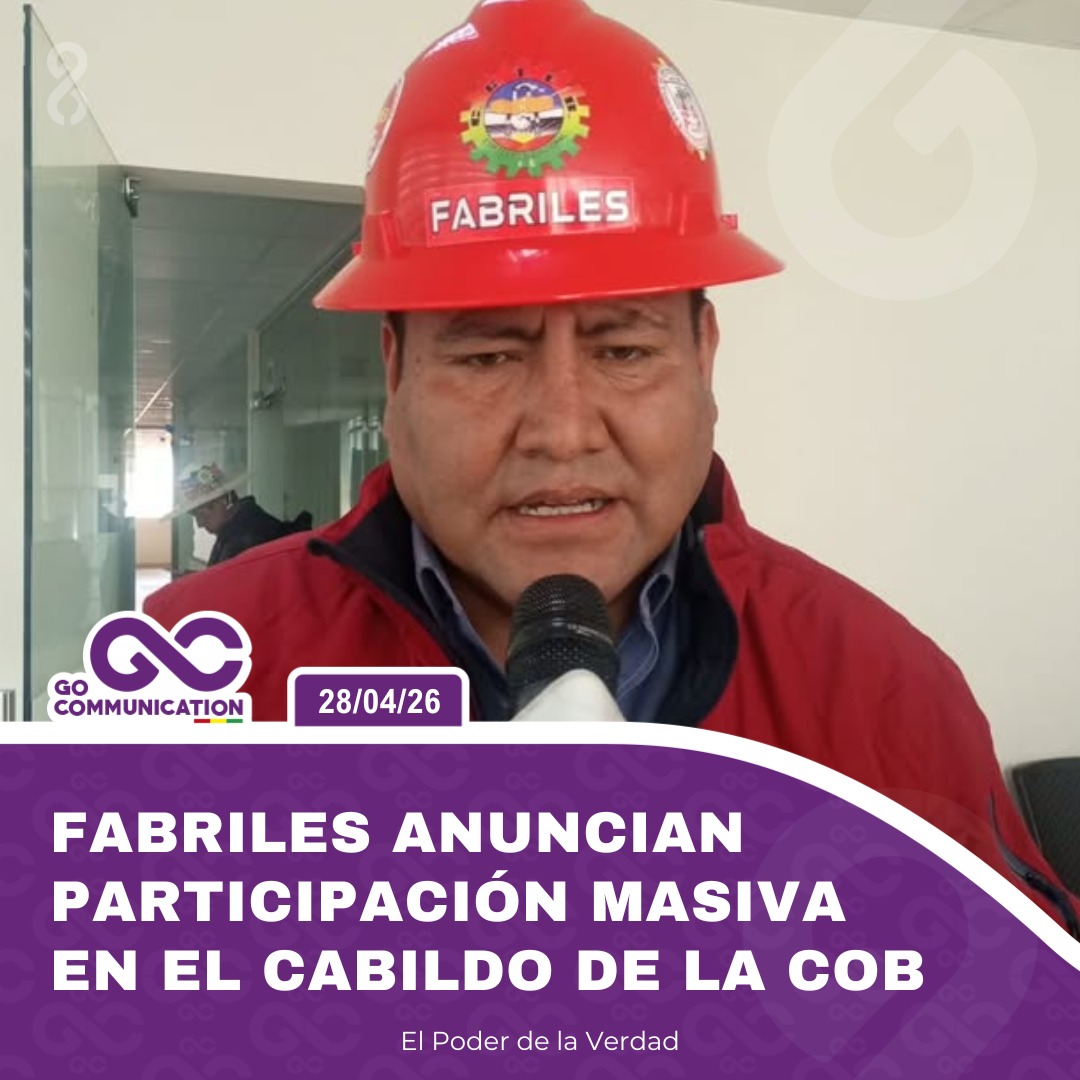 GoComBolivia's tweet image. 🏭Fabriles confirman participación masiva en cabildo de la COB el 1 de mayo en El Alto para definir medidas ante demandas laborales📄👷 

Lee más👇
gocommunicationbol.com/?p=2337

🟢WhatsApp🟣
whatsapp.com/channel/0029Va…

#COB #Fabriles #DiaDelTrabajador
