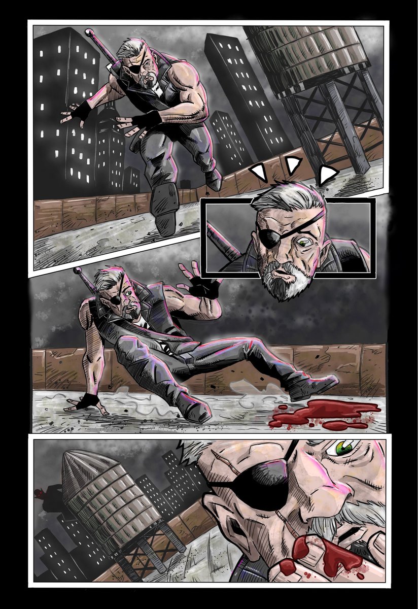 ButtreyArt's tweet image. I’ve been working on trying to make my art more commercial for the last three years, even teaching myself to color as well. The first is my latest page for my portfolio and the second image is from three years ago. Let me know what you think! #ComicbookArt