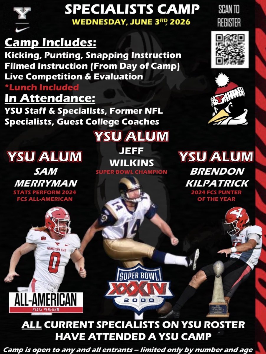 dimapetrovkicks's tweet image. Really appreciate the personal invite from @CoachTFletcher to the @ysufootball Specialist Camp!
#GoGuins

@CoachLenson