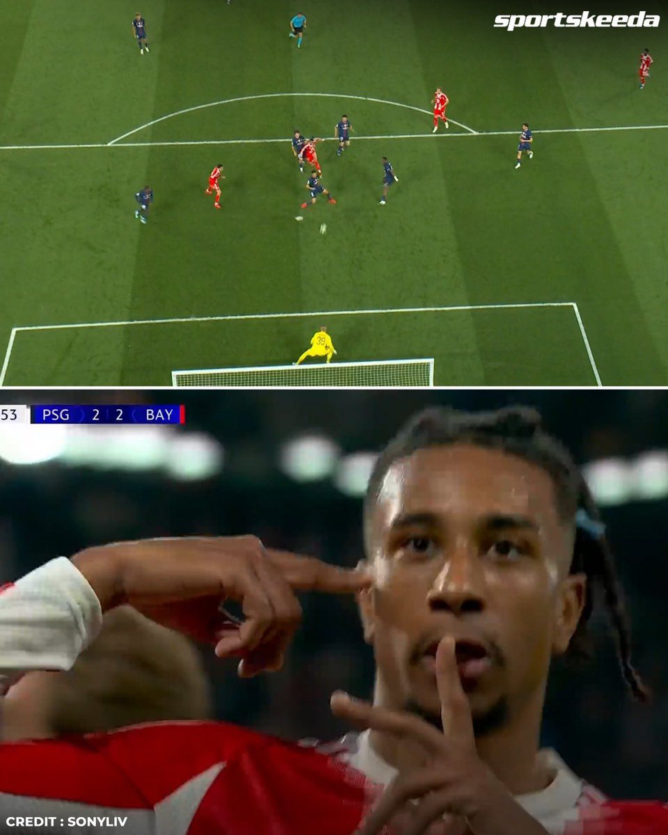 skworldfootball's tweet image. BAYERN ARE BACK IN IT!!! 🔥🔴⚪🔙

Michael Olise shows incredible footwork before smashing the ball into the net to pull Bayern Munich level again! 🤩🎯💥

Paris Saint-Germain 2-2 Bayern Munich (41’)

#PSGBAY #Football #UCL