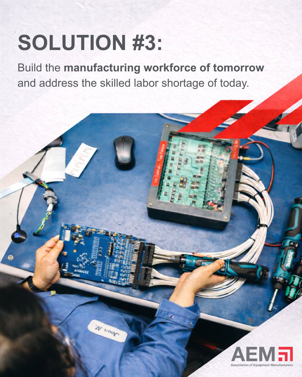 AEMAdvocacy's tweet photo. The future being built and made in America depends on the policy choices made today. Equipped to Manufacture provides a practical and solutions‑oriented agenda to strengthen the equipment manufacturing industry and the communities it supports. https://t.co/iEoI0N9mGk