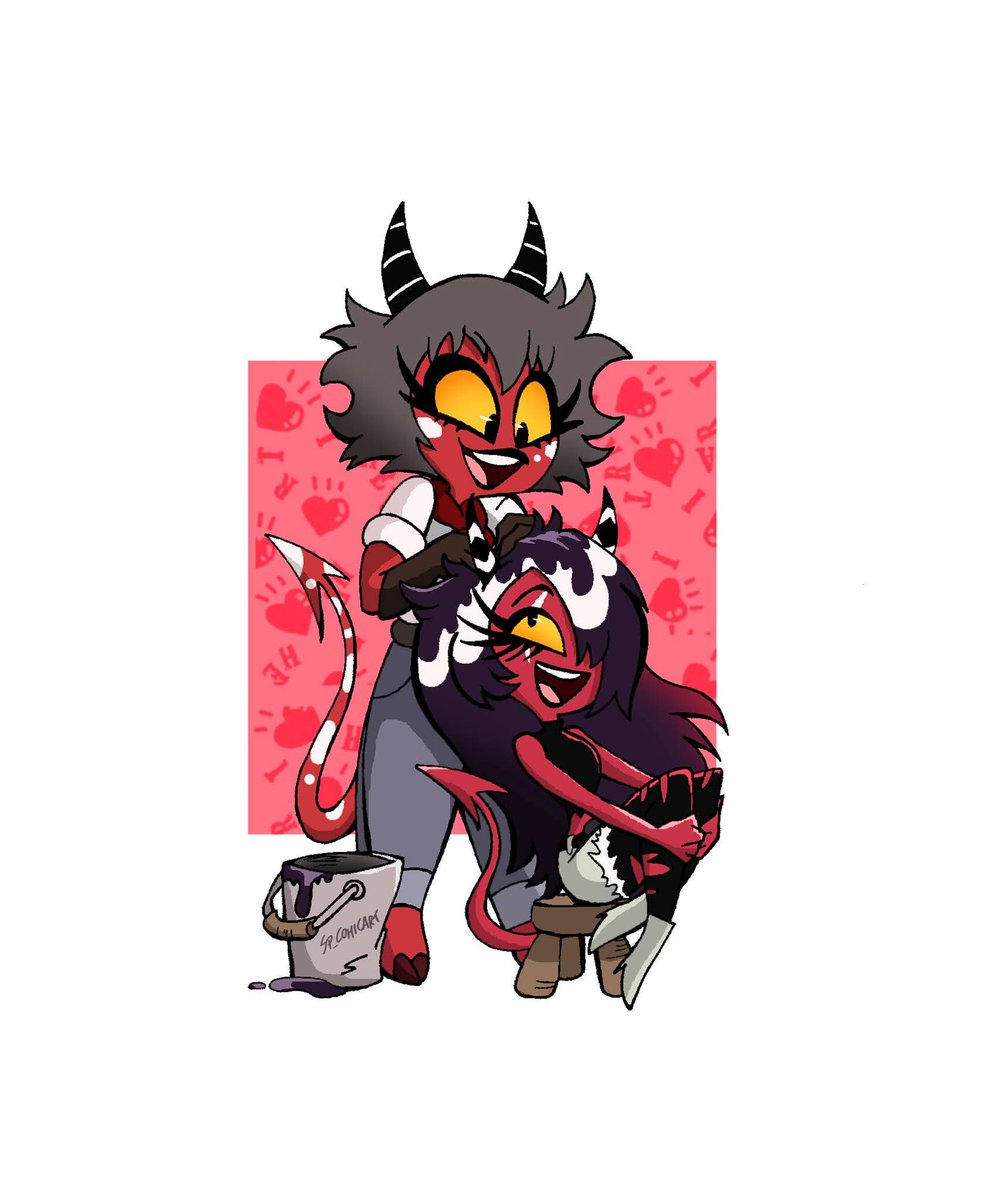 SBSP_fancomic's tweet image. New arrivals for Mother's Day! Next up are Carmilla and Lilith! ☺️❤️ #helluvaboss #fanart #mothersday