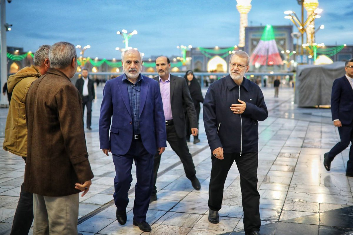 FarsNews_Agency's tweet photo. ��� تصاویری از آخرین زیارت شهید علی لاریجانی در حرم مطهر رضوی https://t.co/8cCFVvWM1y