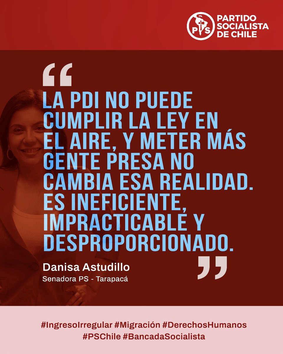 PSChile's tweet image. Las y los parlamentarios del Partido Socialista de Chile reafirman su compromiso con leyes justas, eficaces y respetuosas de la democracia, alzando una voz crítica frente a medidas impracticables o desproporcionadas del gobierno.

#PSChile #Democracia #JusticiaSocial