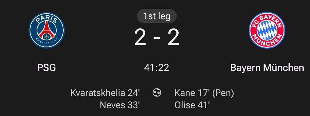 KareemBalo70766's tweet image. WTF,2-2 already, this is crazy 
Nice one from olise
#psg #championsleague #football
