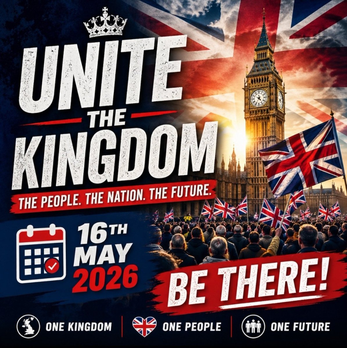 ukprotestlive's tweet image. London Protest Unite The Kingdom 🇬🇧

Crowds gathering in London calling for unity — big turnout today

#LondonProtest #UKProtest #Unity
