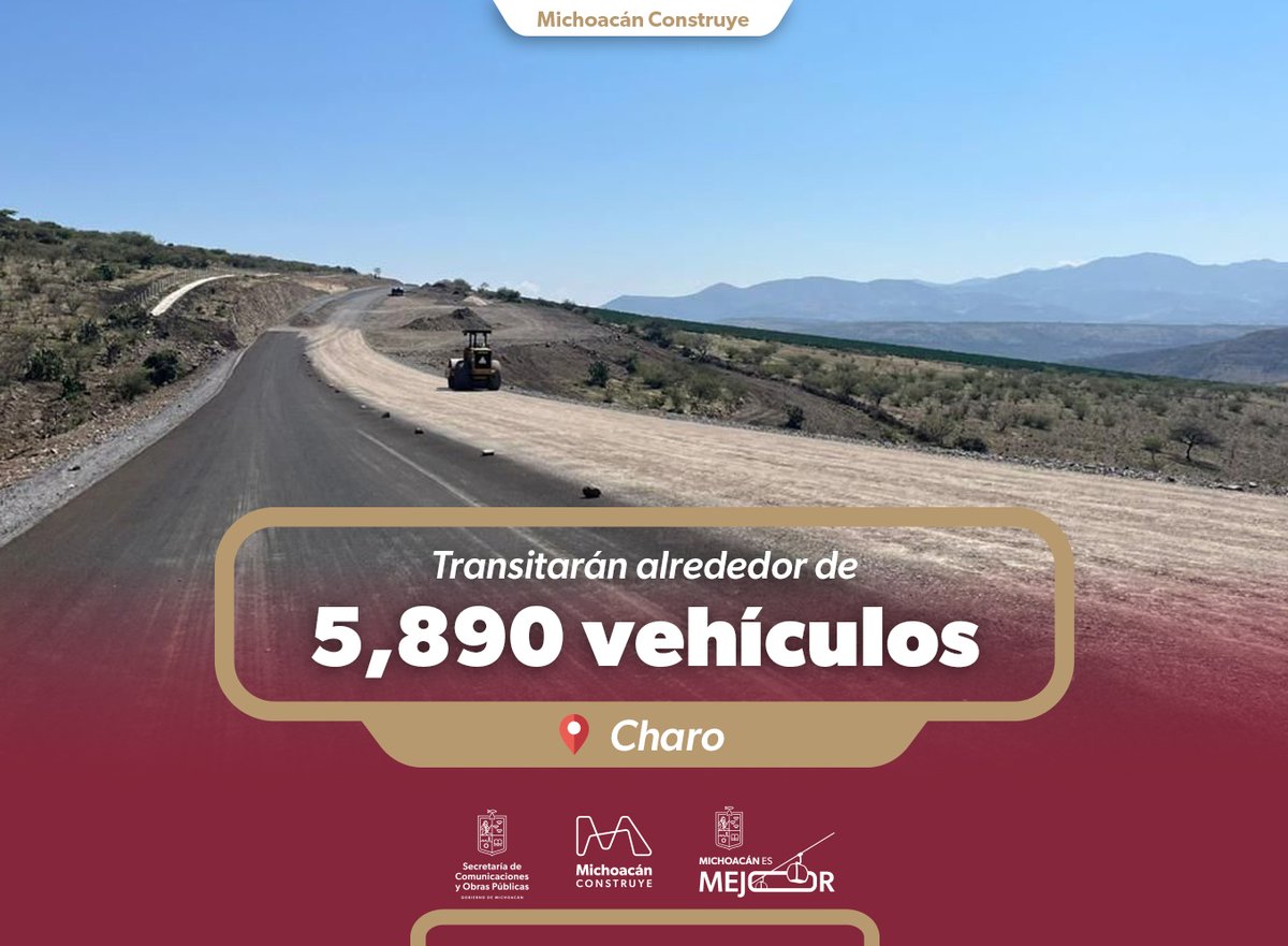 SCOPMICH's tweet photo. El Quinto Segmento del Segundo Anillo Periférico de Morelia   contará 12.2 kilómetros que conectarán salida a Mil Cumbres con Ciudad Salud.

Este tramo tendrá un distribuidor vial y un paso superior   vehicular para facilitar la conectividad de un millón de habitantes. https://t.co/1gRUKBHsZR
