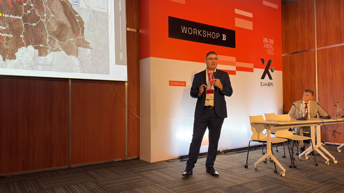 ExpoEFI's tweet image. #Workshop #ExpoEFI
Agencia San Juan

El “Gap” del cobre: el rol estratégico de San Juan en la transición energética

Guillermo Olguín, Sec. de Desarrollo Sustentable del Ministerio de Minería de San Juan.
Pablo Fernández, Sec. Técnico del Ministerio de Minería de San Juan